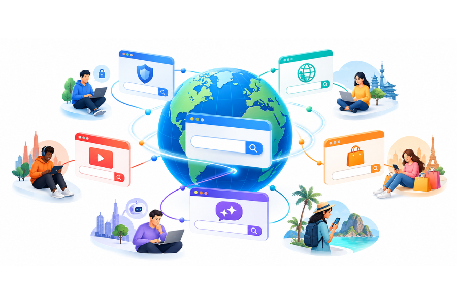 Các search engine phổ biến trên toàn thế giới