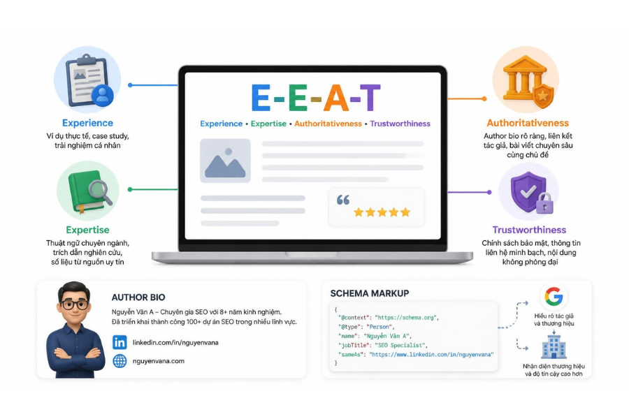 Cách tích hợp EEAT vô bài viết SEO