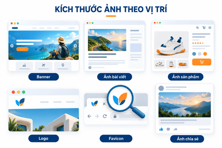 Kích thước ảnh website theo từng vị trí