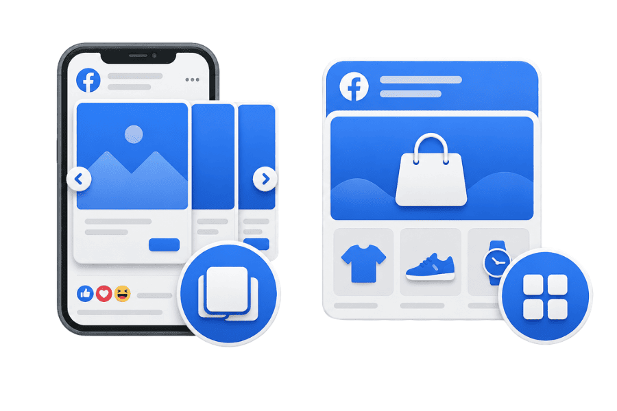 Kích thước video carousel và collection trên nền tảng facebook