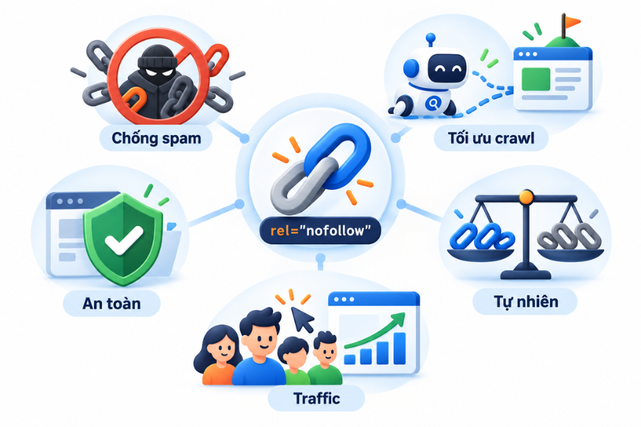 Lợi ích của nofollow link trong việc tối ưu SEO