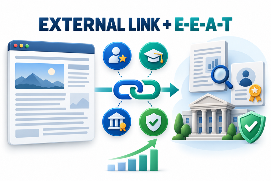 Mối liên quan external link và eeat