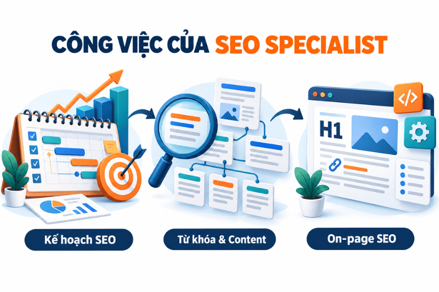 Một số công việc của SEO Specialist