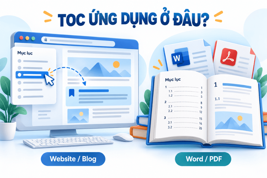 Ứng dụng của table of content