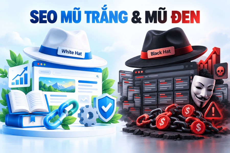 Khái niệm SEO mũ trắng và SEO mũ đen