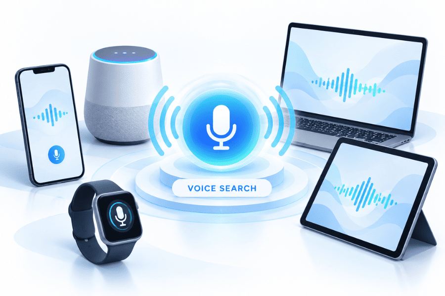 Voice Search hoạt động trên thiết bị nào